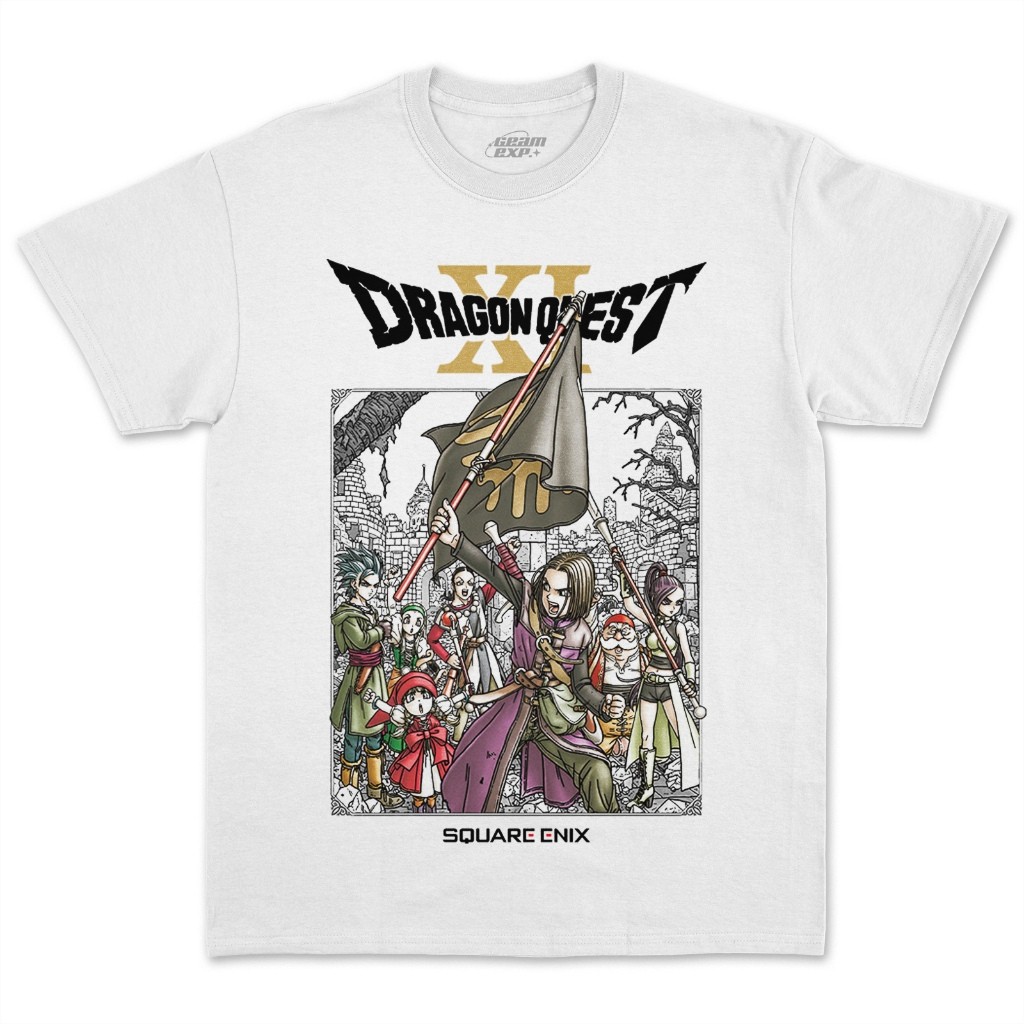💥 เสื้อยืด Dragon Quest XI | เสื้อยืดเกม Geamexp Dragon Quest 11 | เสื้อยืดเกม ผ้าCotton Men's T-Shirt