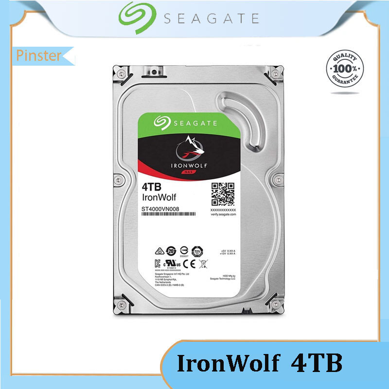 Seagate IronWolf 4TB ST4000VN008 NAS 3.5" SATA 6Gbs ฮาร์ดไดรฟ์ภายใน