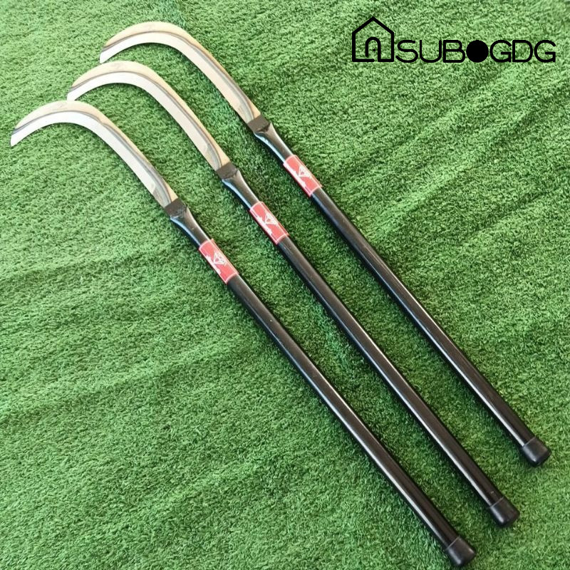 80/60cm ขอชักจีนเหล็กแมงกานีสด้ามแป๊บยาว(ตราเพชร) มีดขอด้ามยาว ทำมาจากเหล็กแมงกานีสแท้100%ใบมีดคมพิเศษ มีดตัดหญ้า