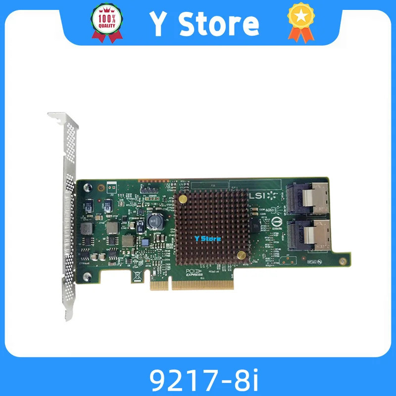 Y Store Original SAS 9217-8i HBA 6GBs PCI-e 3.0 x8 SAS2308 2x ภายใน Mini พอร์ตอะแดปเตอร์ Fast Ship