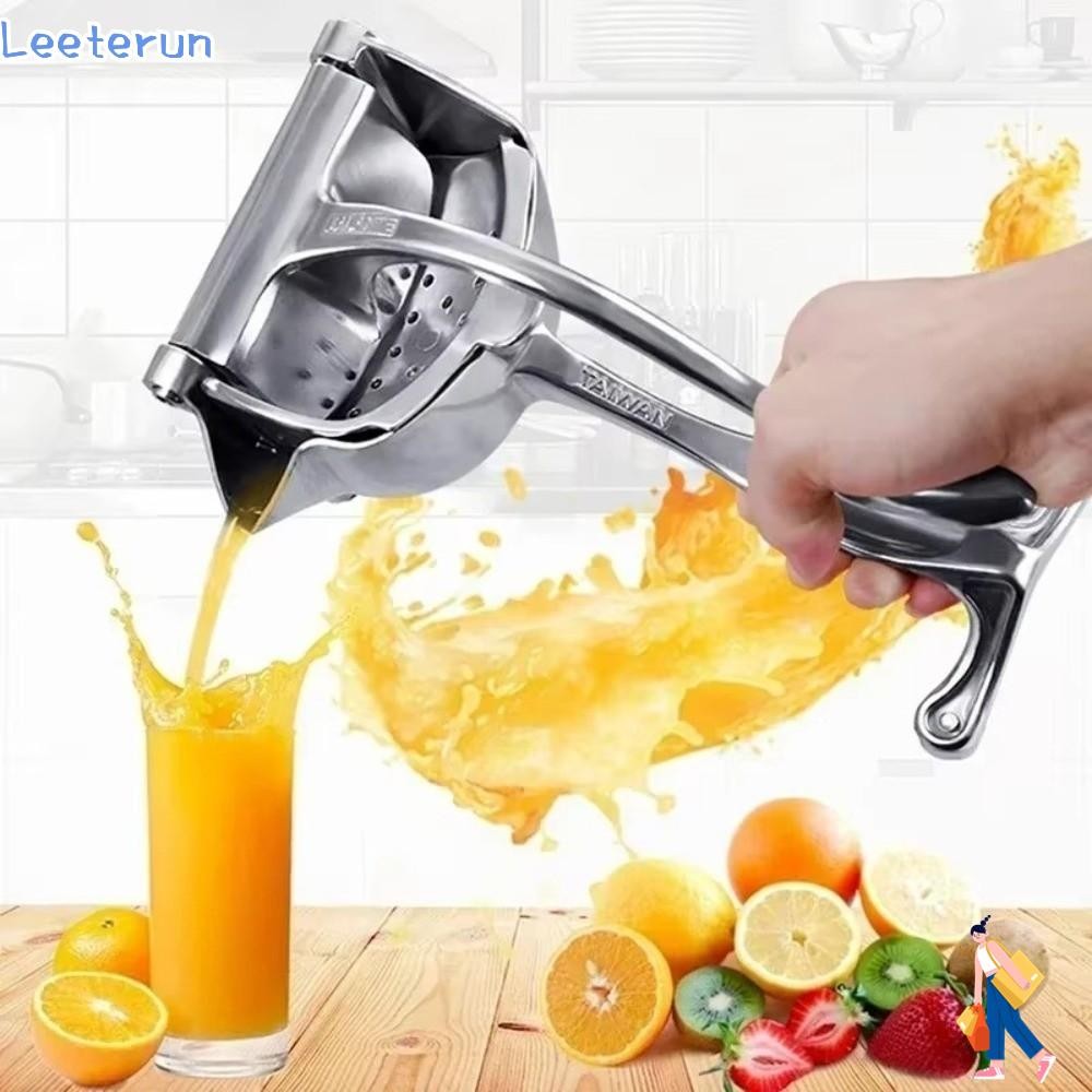 LEETERUN เครื่องคั้นน้ําผลไม้แบบใช้มือ, แรงดันมือ Heavy Duty Cast Iron Juicer, ทนทานทําความสะอาดง่าย