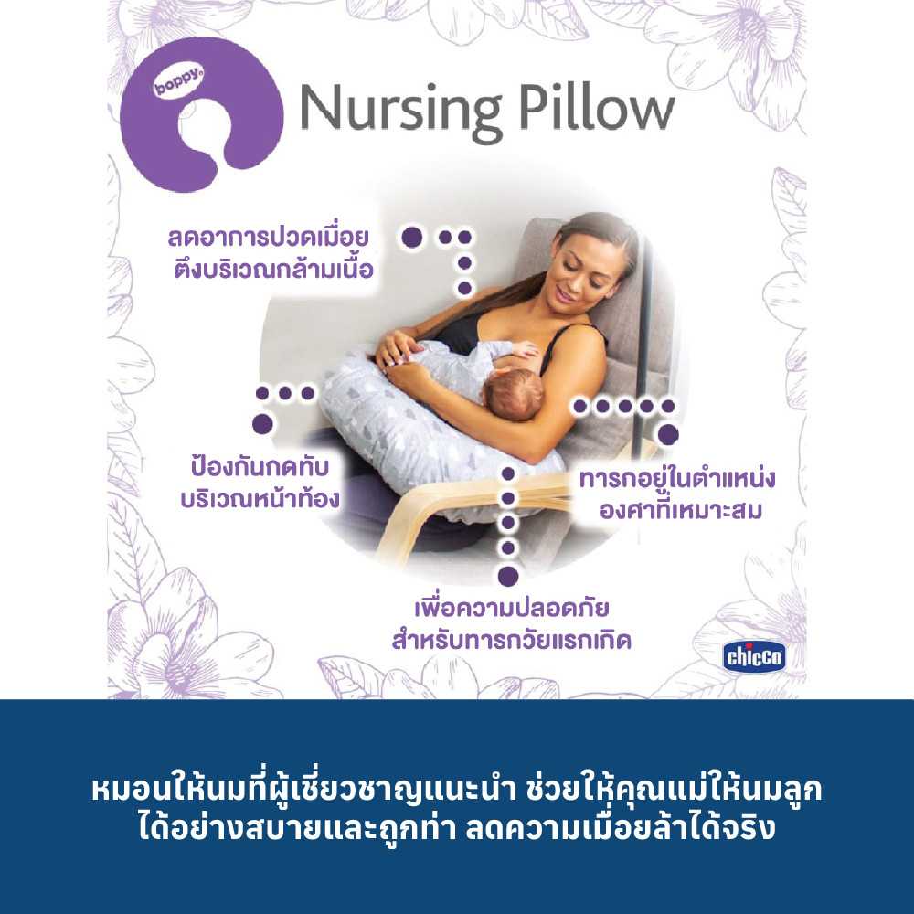 CHICCO Boppy Pillow DLX Peaceful Jungle & Hello Baby รูปที่ 4