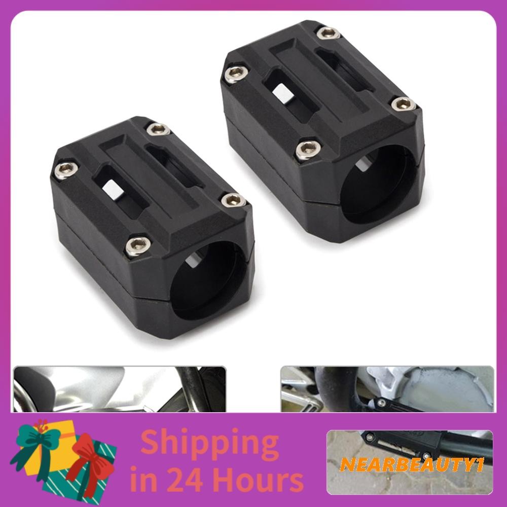 Nearbeauty1 เครื่องยนต์รถจักรยานยนต์ป้องกันกันชนตกแต่งบล็อกดัดแปลง 25 มม.-28 มม.Shock Bar 2 ชิ้นสำหร