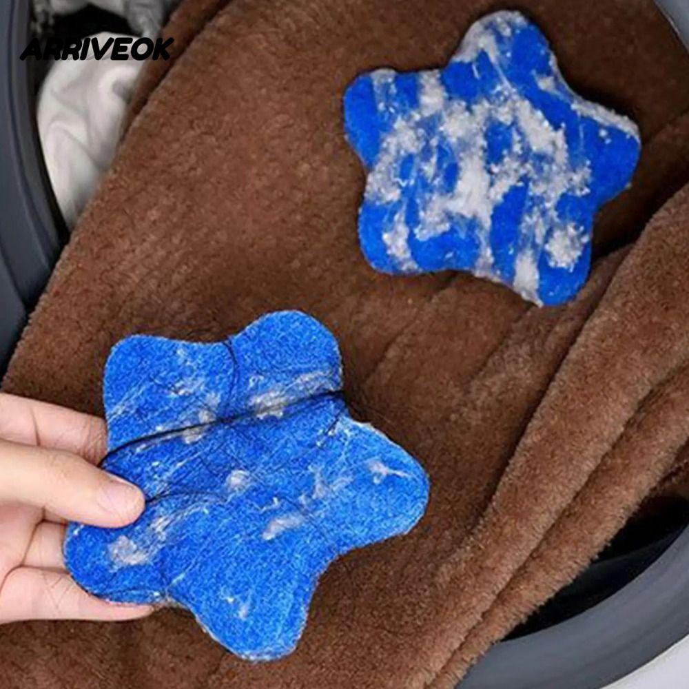 ARRIVEOK Pet Hair Remover สําหรับซักรีด,Reusable Star Shape Laundry Pet Hair Catcher, Portable Multi