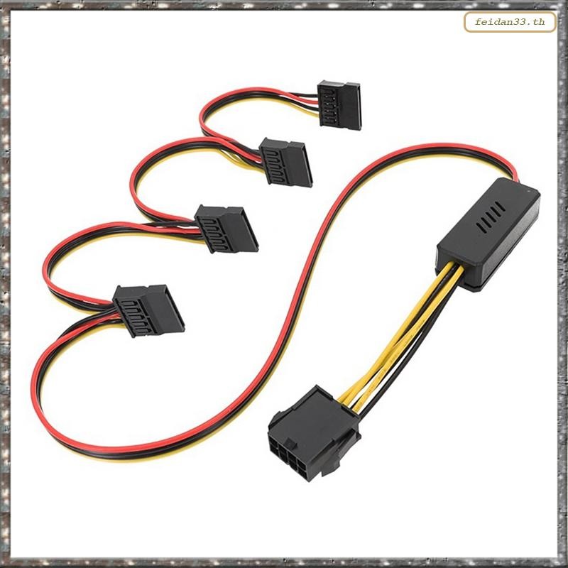 [LHY] เมนบอร์ด CPU 8-Pin to Hard Drive Cable CPU 8PIN to 4 Port Cable
