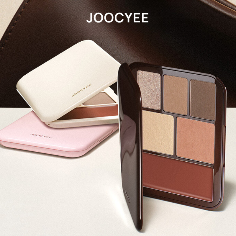 JOOCYEE พาเลทอายแชโดว์ แต่งหน้า สีน้ำตาล อายแชโดว์ ไฮไลท์ แบบพกพา บลัชออน มุก พาเลทอายแชโดว์