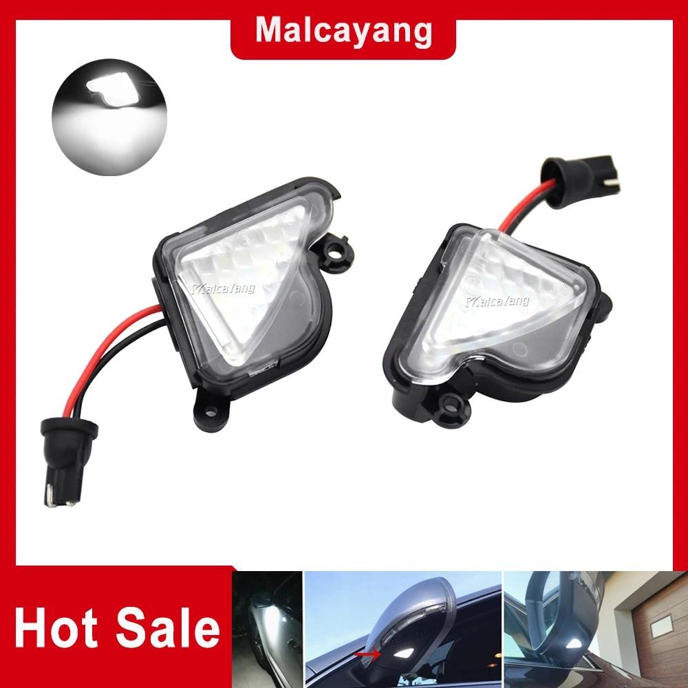 6000K สีขาว LED Canbus โคมไฟภายใต้กระจกมองข้าง Puddle Light สําหรับ Skoda Superb 2 2008-2019 Octavia