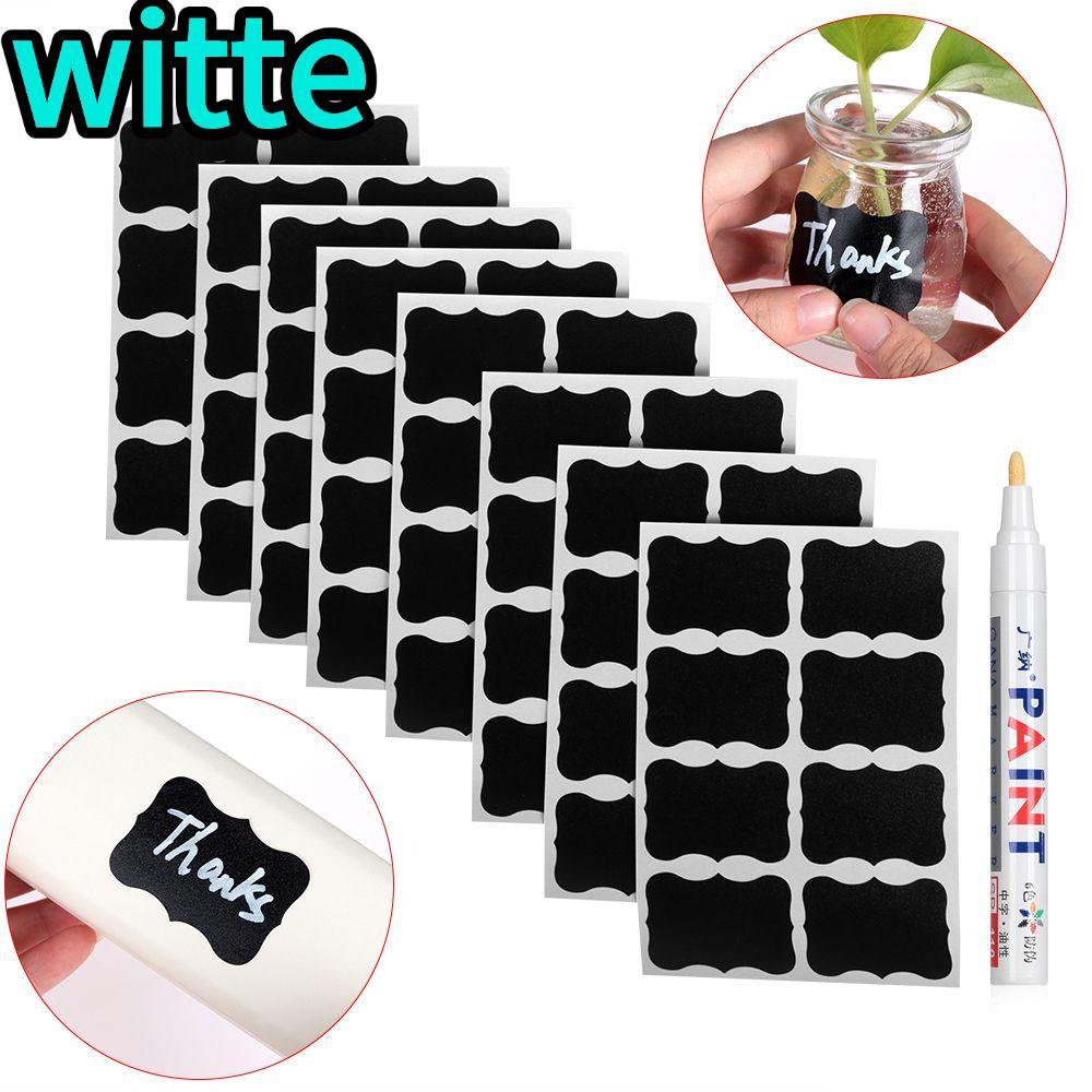Witte 96 ชิ้น/เซ็ต ป้ายสติกเกอร์ครัว และJam Jar พร้อมป้ายสำหรับกระดานดำ