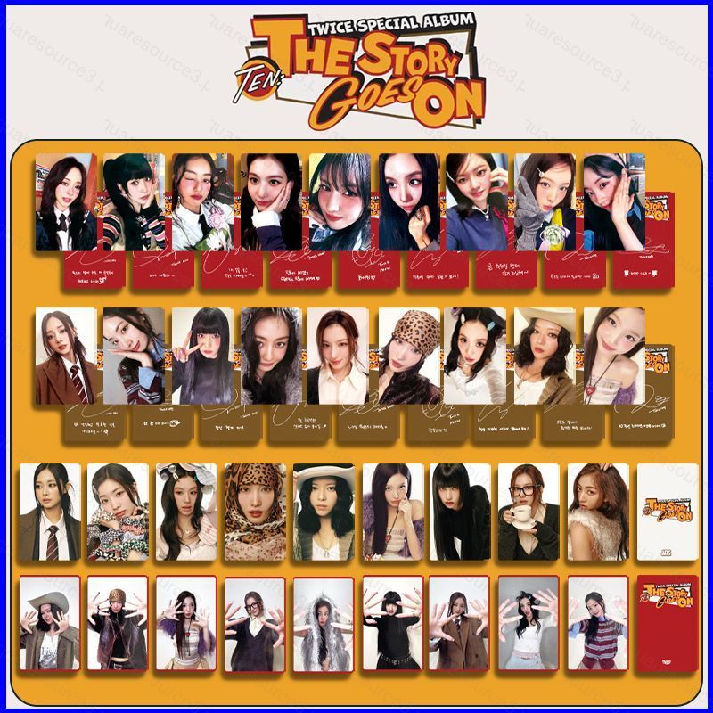 SQ3 9 ชิ้น/เซ็ต TWICE การ์ด LOMO 10th Anniversary อัลบั้มใหม่ TEN: The Story Goes On Stars โปสการ์ดค