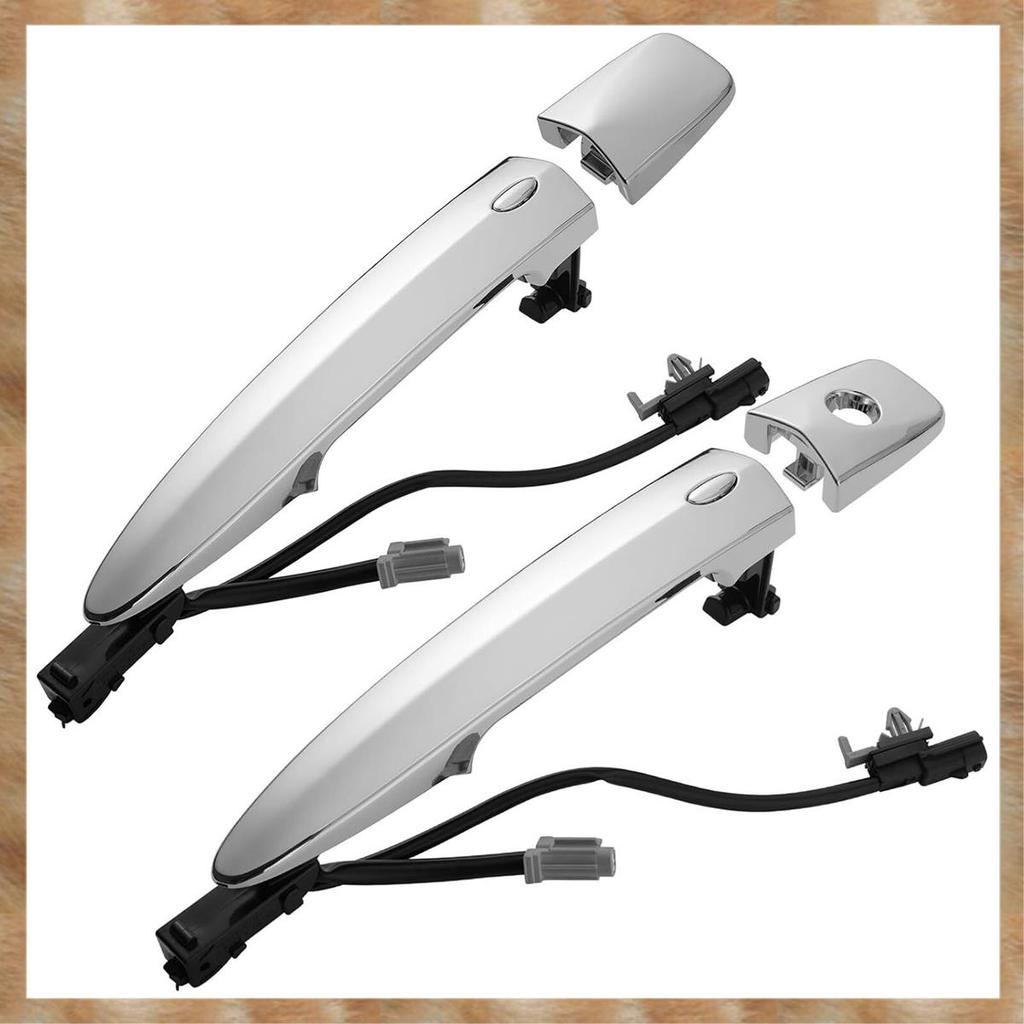 [KYG] มือจับด้านนอกประตูหน้า 1 คู่ Chrome W/ Smart Entry สําหรับ Leaf Sentra 2009-2018 80645-1AA0A 8