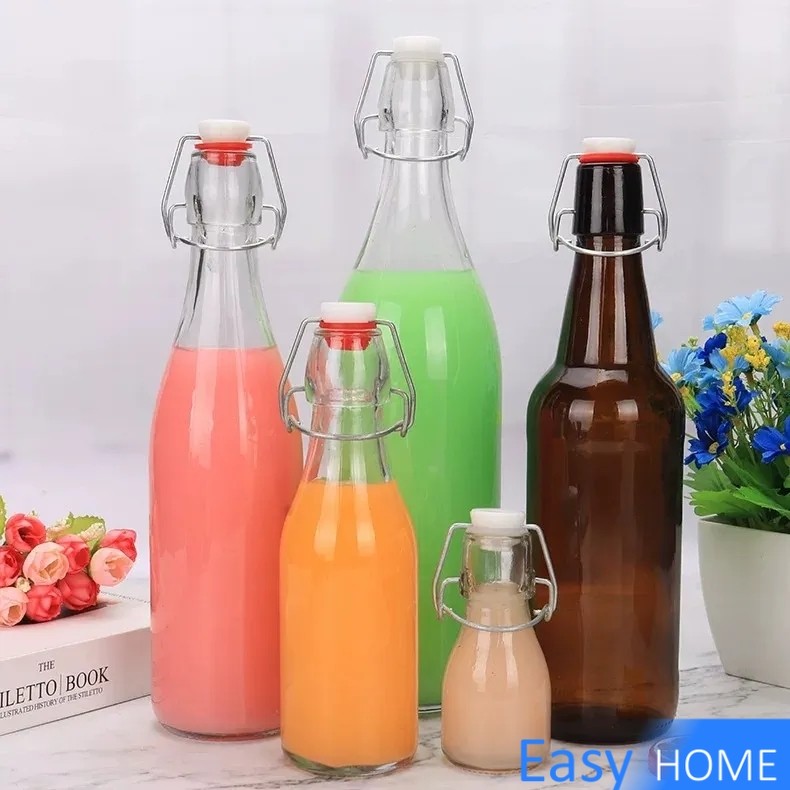 ขวดแก้วสุญญากาศพร้อมฝา เก็บน้ำ ขอเหลว ขวดแก้ว ขวดแก้วกลม Sealed glass bottle