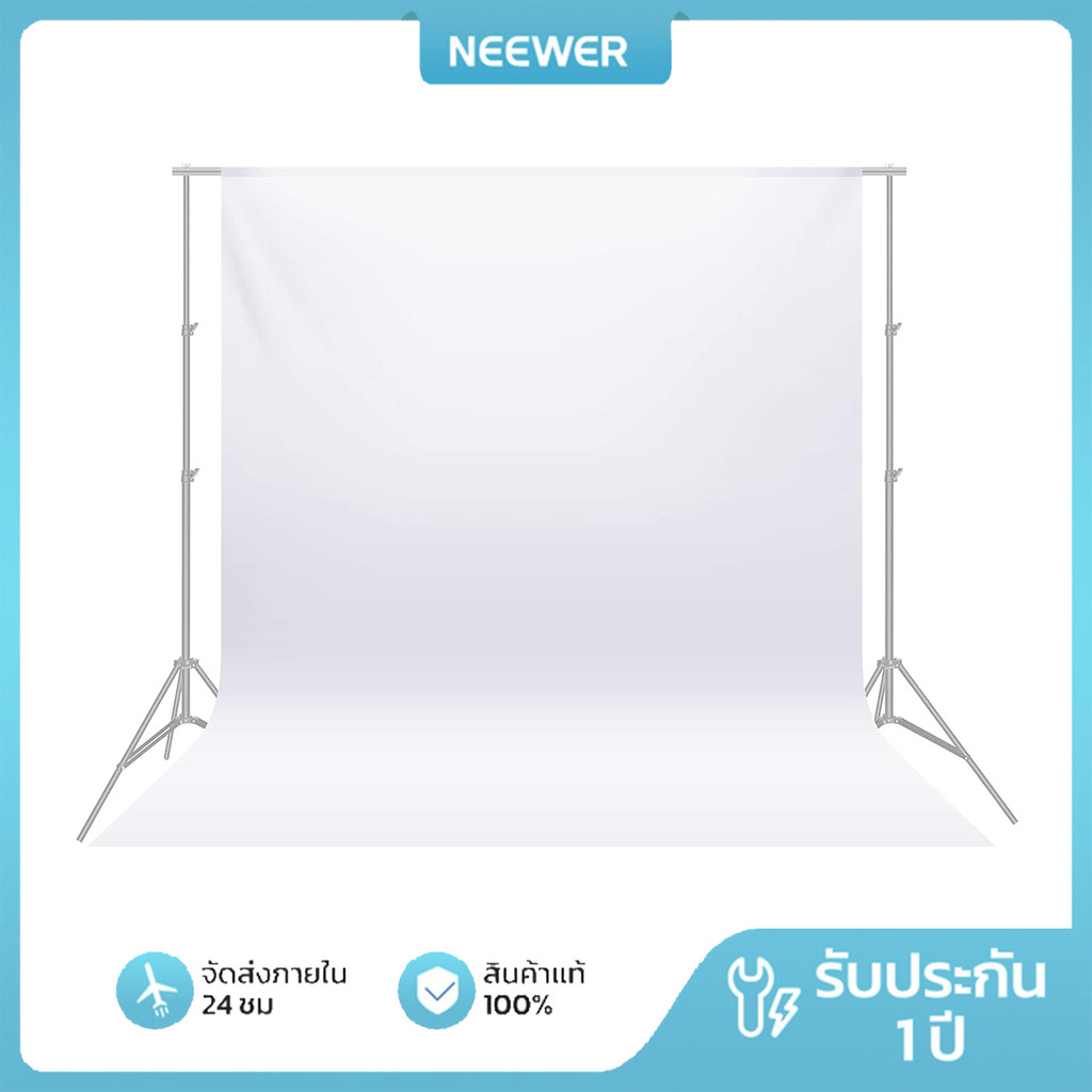 ฉากหลัง Neewer 3x3.6M สีขาว PRO – พับได้ (ถ่ายภาพ/วิดีโอ, พื้นหลังเท่านั้น)
