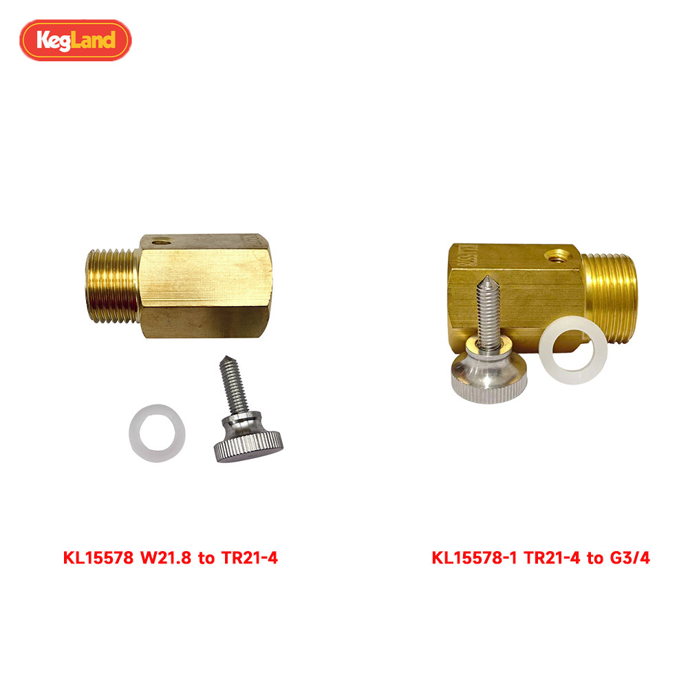 อะแดปเตอร์กระบอก KegLand Deluxe Sodastream (พร้อมการปรับพิน) (TR21-4 -W21.8 / G3/4 )