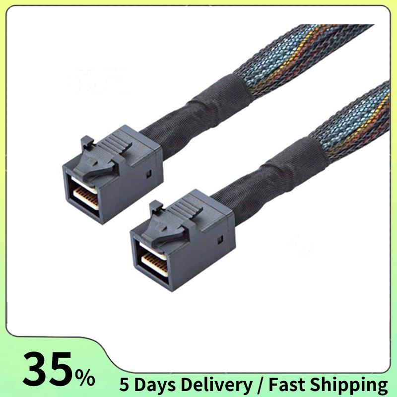 1m SFF-8643 Mini SAS HD Server เมนบอร์ด Backplane สาย SFF 8643 ถึง 8643 MINI SAS สําหรับคอมพิวเตอร์ฮ