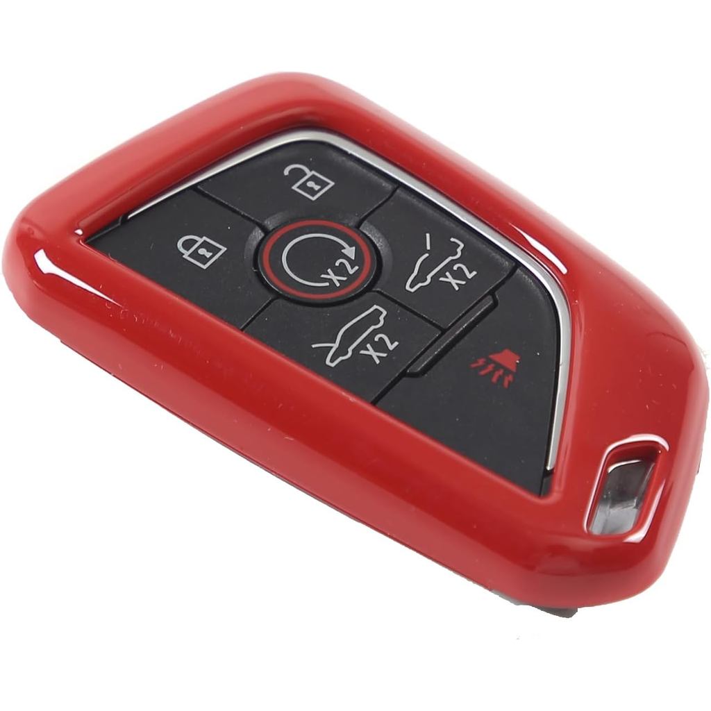 Key Fob สําหรับ C8 Corvette Stingray Z51 Z06 -2025 สมาร์ทคีย์ Shell Protector อุปกรณ์เสริม ( UV สีแด