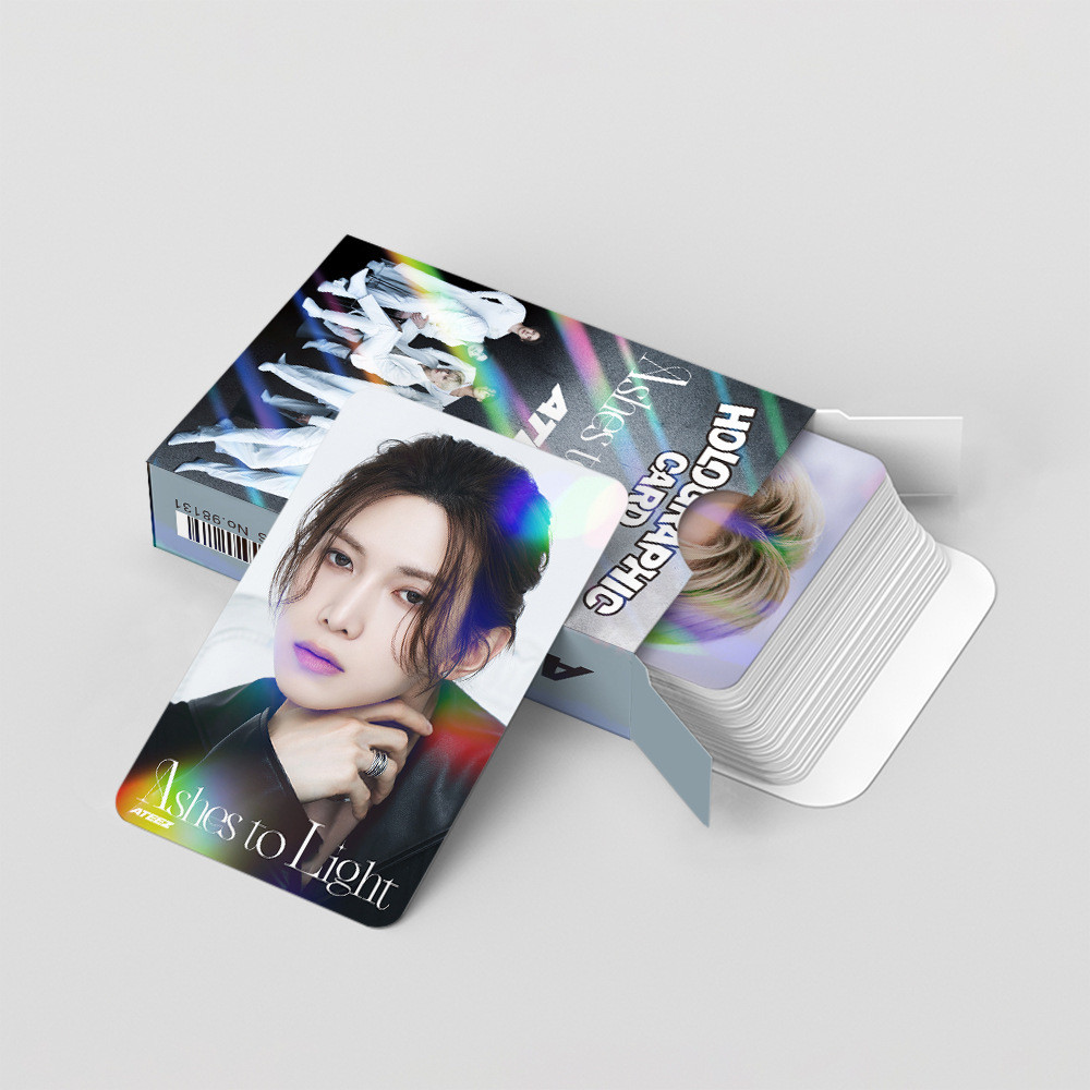 124pcs ATEEZ ขี้เถ้าเลเซอร์แสงโฮโลแกรม Lomo การ์ด GOT7 Jackson Wang MAGICMAN 2 Photocards YOI Karma 