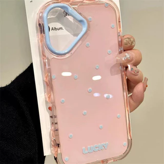 Polka Dot lucky สําหรับกรณี iphone 17promax 17 16promax 16pro 15promax 15pro 15 14promax 14pro 13promax 13pro 13 12pro 12promax 12 11promax 11