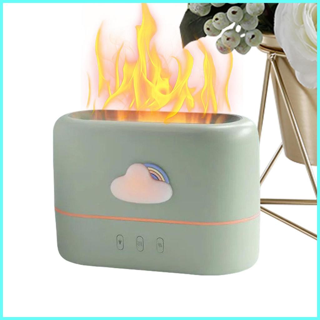 Flame Oil Diffuser Scent Diffuser Cool Mist Noiseless Small Humidifier Scent Decor กําจัดกลิ่นภายใน 