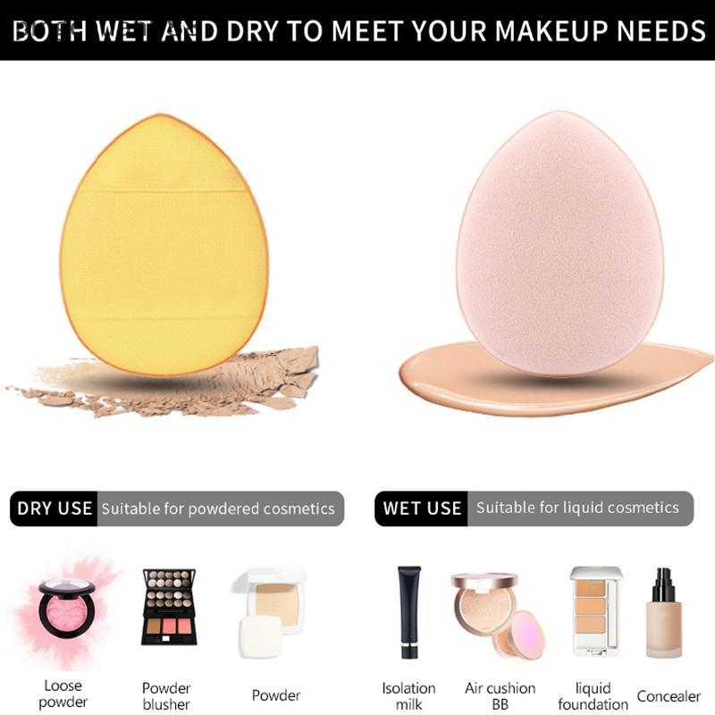 Pingchuan888 ชุดฟองน้ําแต่งหน้าอเนกประสงค์ 12 ชิ้นกํามะหยี่สามเหลี่ยมพัฟหน้าพัฟนิ้วมินิฟองน้ําไข่ของ