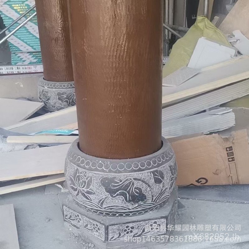 Dunzi คอลัมน์ด้านบนหินคอลัมน์ Pier หินโบราณแกะสลักคอลัมน์หิน Pier Lapis Lazuli คอลัมน์เก่าฐานหินเฉพา