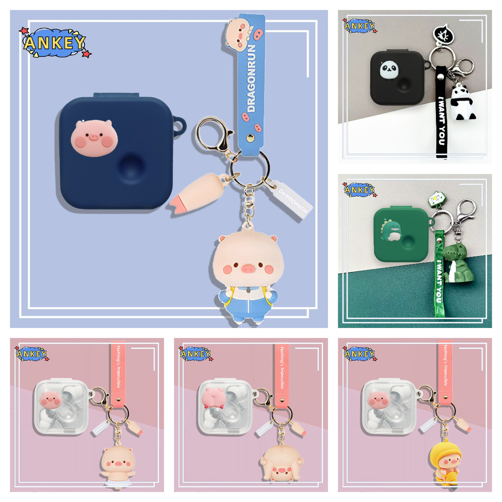 Case for Nothing Ear 3 (2025) Protective silicone Cute pink pig Covers Nothing Ear 3/2/(R)/2024 Blue