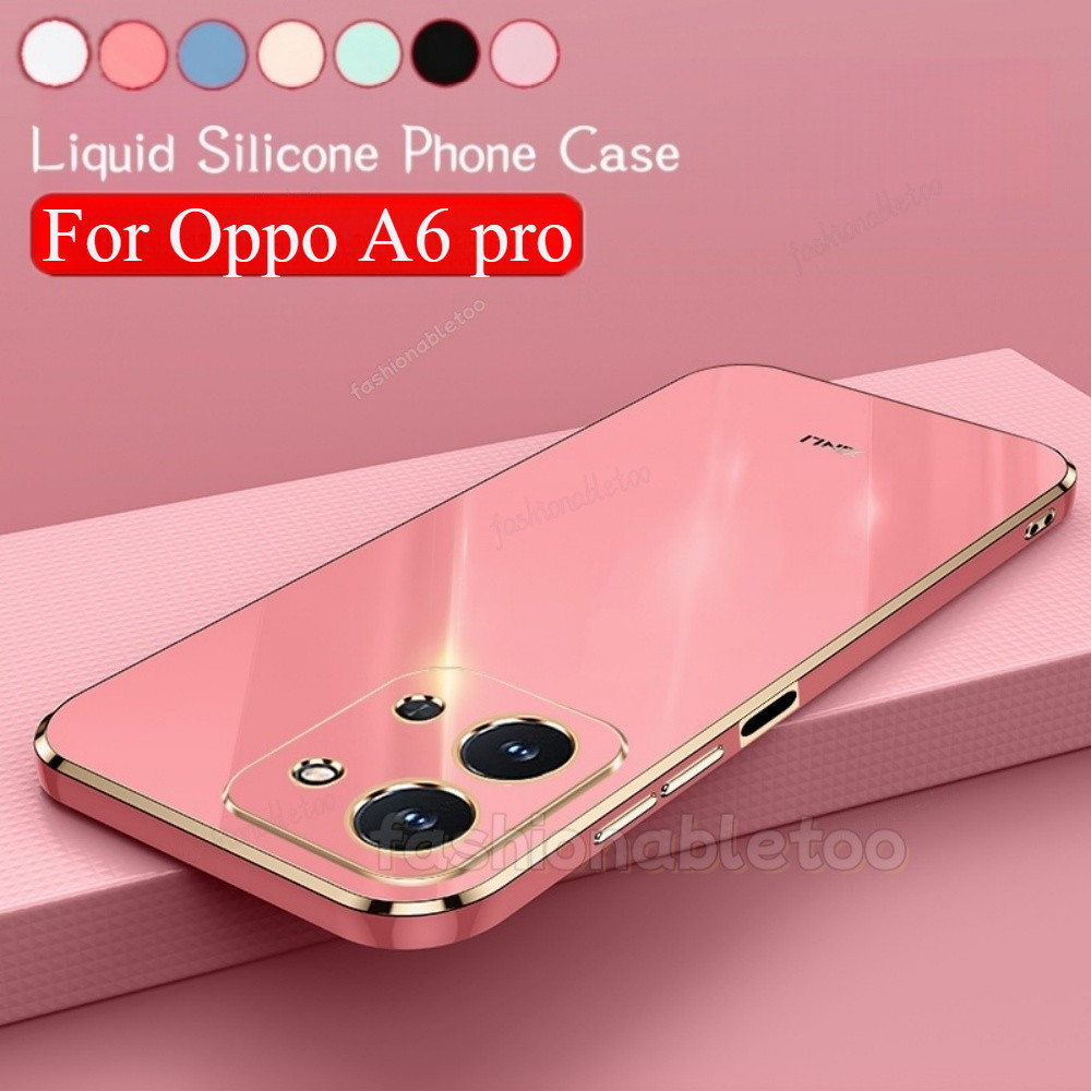 สําหรับOppoA6Pro 5GสําหรับOppo A6 Pro A6Pro 6 Pro OppoA6 Pro OppoA6Proสแควร์ชุบเคสโทรศัพท์แฟชั่นคู่ซ