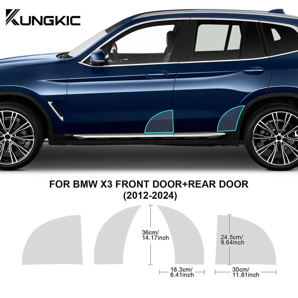 KUNGKIC สําหรับ BMW X3 M-Sport M G01 2012-2014 รถประตูสามเหลี่ยมฟิล์มป้องกัน PPF TPU Refit สติกเกอร์