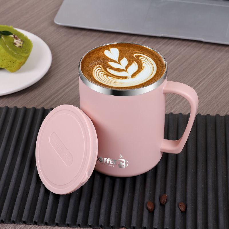 304 สแตนเลสเหล็ก马克杯双办公室牛奶水杯带盖茶杯上帽ถ้วย304สแตนเลสแก้วสองชั้นสํานักงานวัว20251021