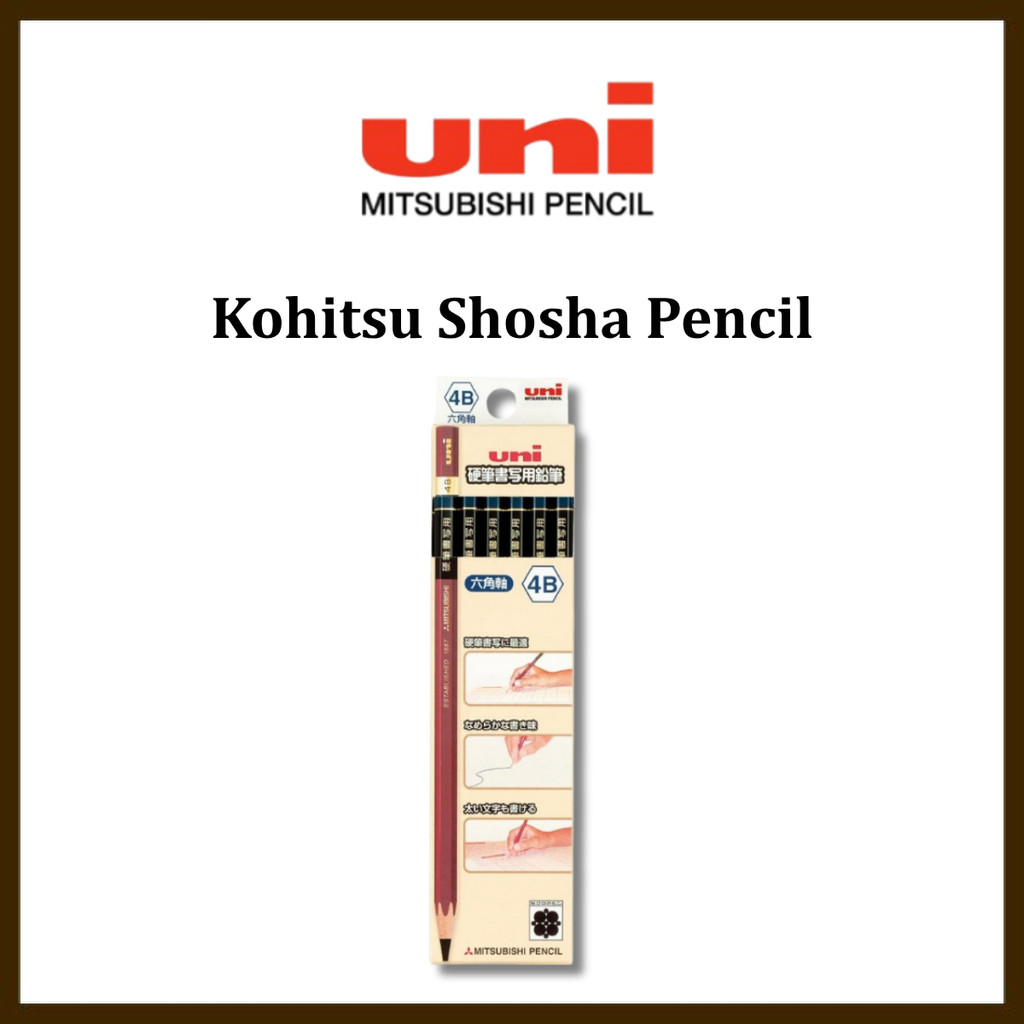 Mitsubishi Pencil Graphite Pencil for Fine Writing, Hexagonal Shaft, 6B, 1 Dozen, UKS6K6B.