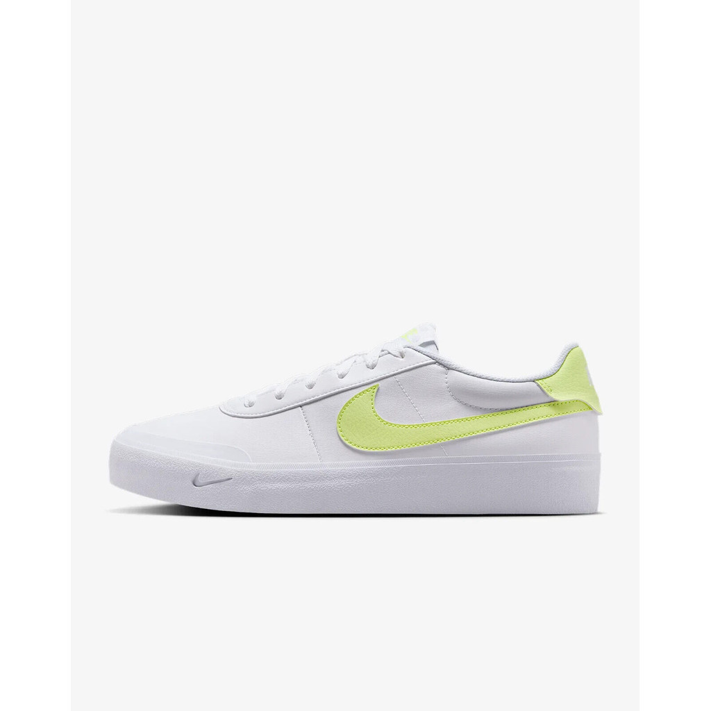 รองเท้าหนัง Nike Court Shot ใหม่ - สีขาว/มะนาว Twist (FQ8146-106)