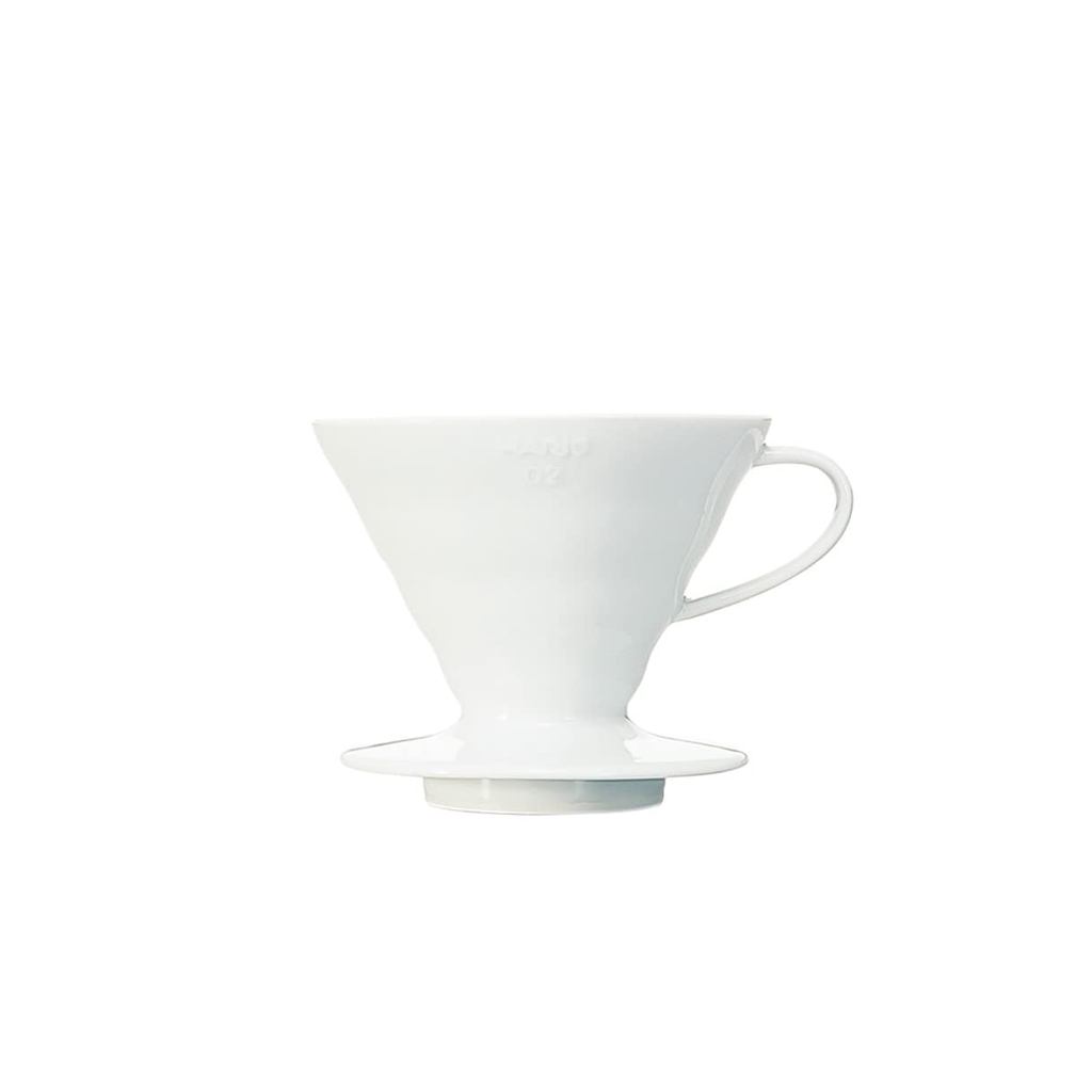 HARIO V60 Transparent Dripper 02 Ceramic White for 1-4 Cups Coffee Hand Drip Made in Japan VDCR-02-W