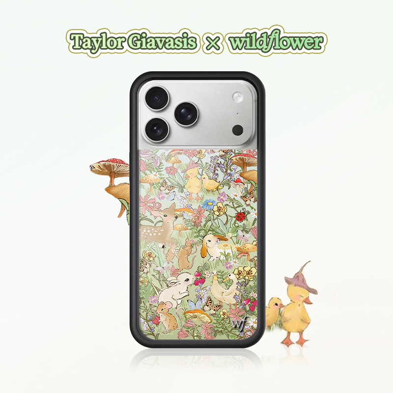 Taylor Giavasis x ดอกไม้ป่าชื่อร่วมเคสโทรศัพท์สําหรับiPhone 12 13 14 15 16 ProMax 14 15 16PlusซิลิโคนAnti-FallingกันกระแทกปกหลังWFปลอกสําหรับiPhone 17 Pro Max 17 Air