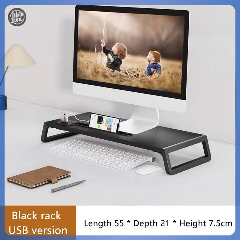 WL| จอคอมพิวเตอร์ Rising Holder พร้อม USB Hub PC Screen Stand Bracket พร้อมที่วางโทรศัพท์ Desktop Ke