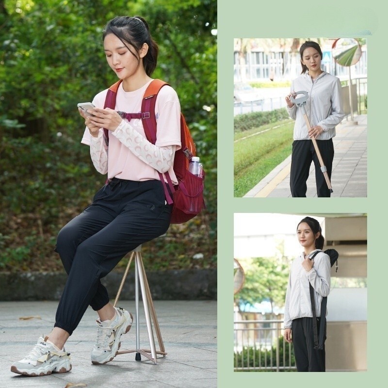 Multifunctional Cane Stool Crutch Chair Foldable Elderly Walking Stick Stool Portable Trekking hikin