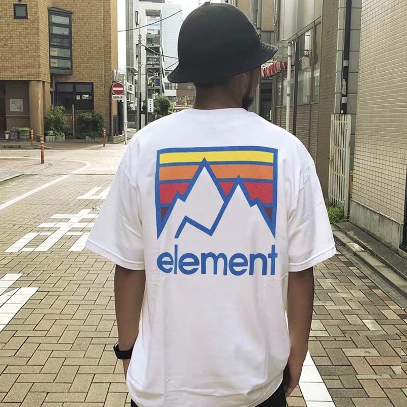 Unisex ในสต็อกสําหรับฤดูร้อน ELEMENT Skateboard Niche เสื้อยืดแขนสั้น 11