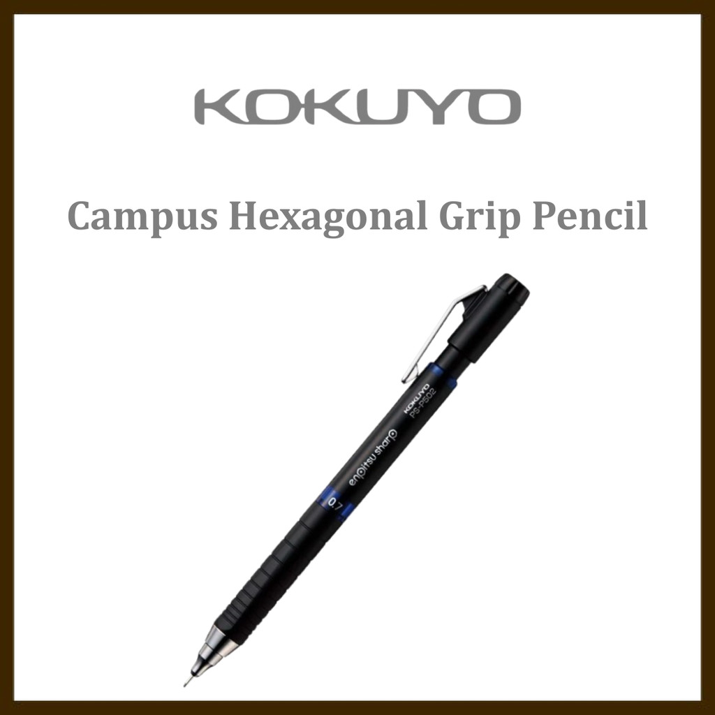 Kokuyo Sharp Pencil Type M with Rubber Grip, 0.7mm, Blue, PS-P402B-1P.