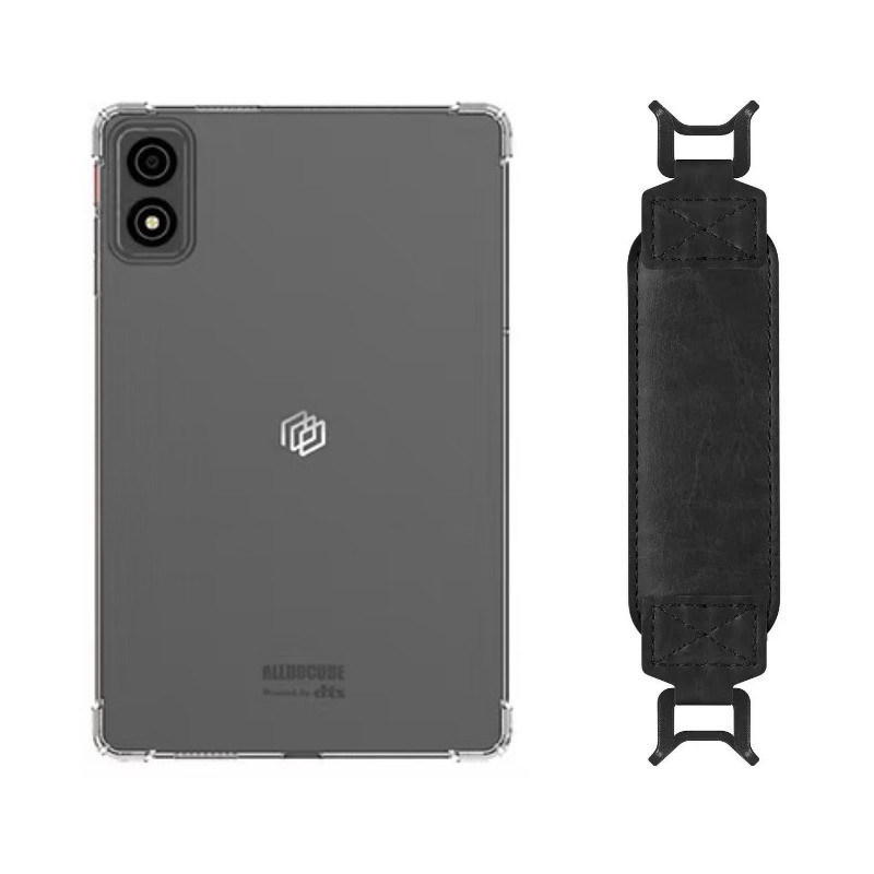 2-IN-1 สําหรับ Alldocube iPlay 70 Mini Ultra 8.8 "แท็บเล็ตพีซีTPUใสกันกระแทกฝาหลัง + สายคล้องมือรักษาความปลอดภัย (สีดํา)