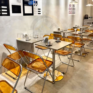 🔥โต๊ะสแตนเลส 304🔥Stainless steel table โต๊ะทรงกลม โต๊ะสี่เหลี่ยม สไตล์เกาหลี แข็งแรงทนทาน โต๊ะคาเฟ่ โต๊ะร้านอาหารD