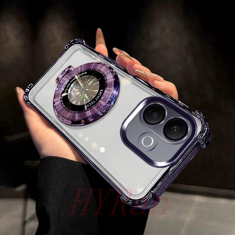 เคส Vivo V60 Lite 5G ถุงลมนิรภัยสี่มุมป้องกันการตก เคสโทรศัพท์แบบใสพร้อมขายึด CDSJ