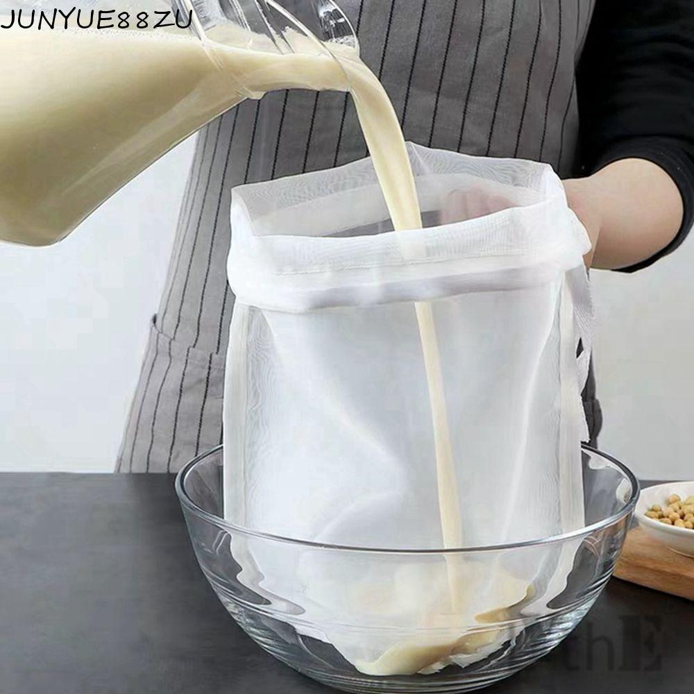 JUNYUE88ZU Strainer Fine Mesh Reusable Almond Nut นมถั่วเหลือง Cold Brew Coffee Cheesecloth Bag