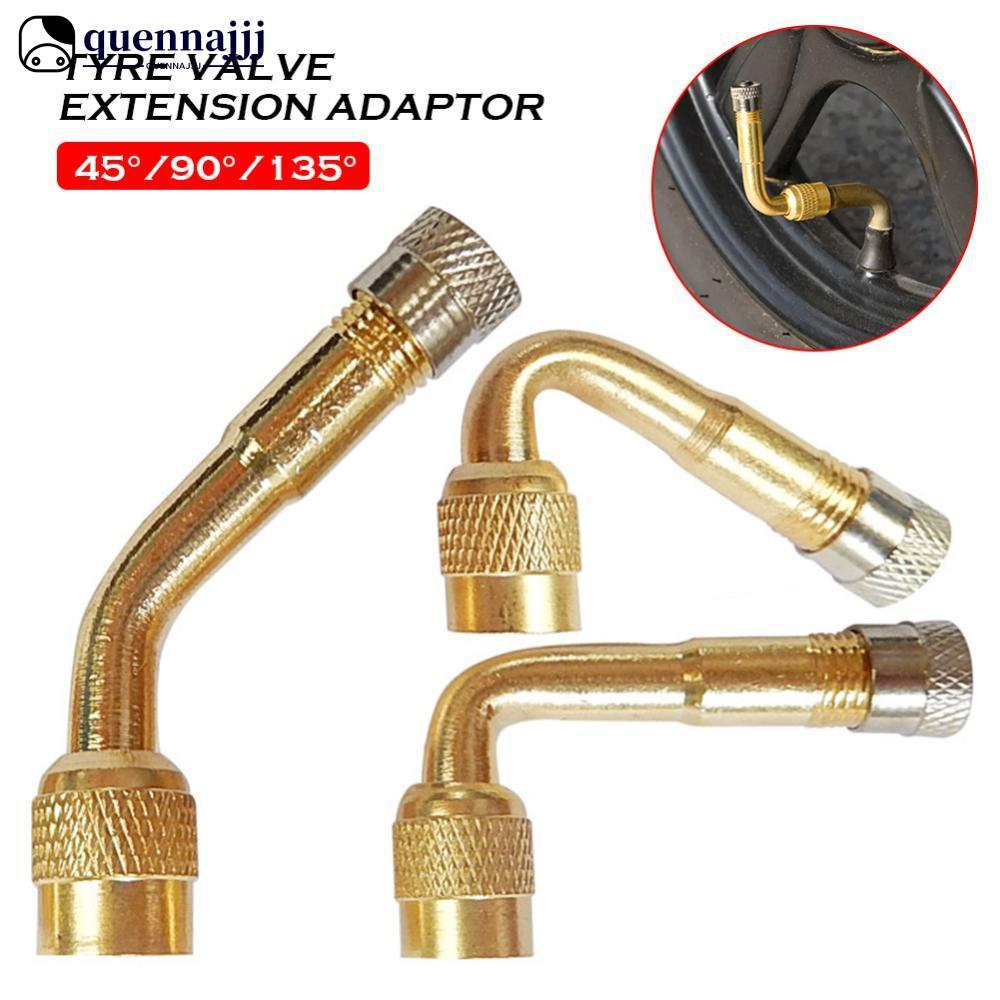 QHENNA 45/90/135 องศามุมทองเหลืองรถจักรยานยนต์ Bent วาล์ว Adaptor Tyre หลอดวาล์วอะแดปเตอร์สําหรับรถบ