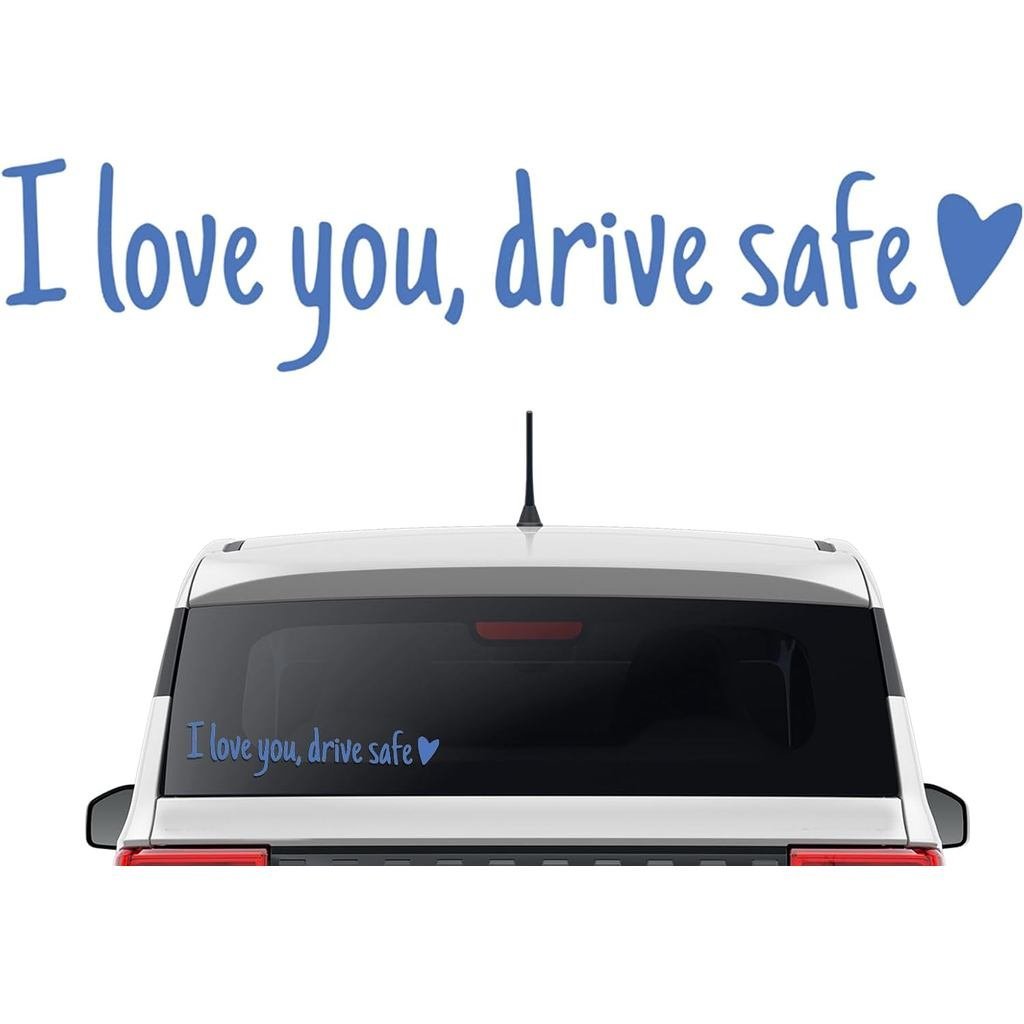 I Love You Drive Safe Sticker - สติ๊กเกอร์สําหรับกระจกหน้ารถ | I Love You Drive สติ๊กเกอร์ติดรถยนต์ส