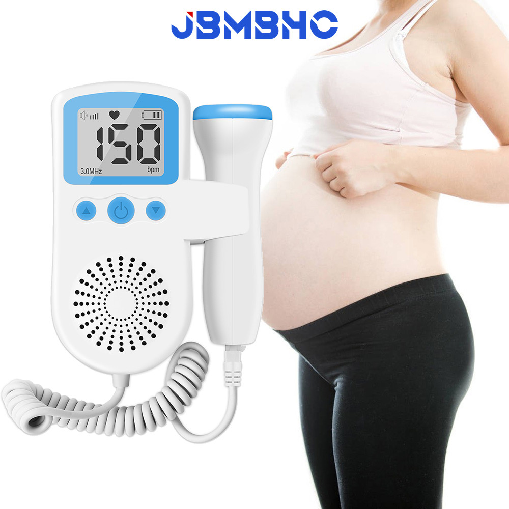 Doppler ทารกในครรภ์ Ultrasound Baby Heart Monitor พร้อมเจลฟรีแบบพกพา Prenatal Baby Heartbeat Detecto