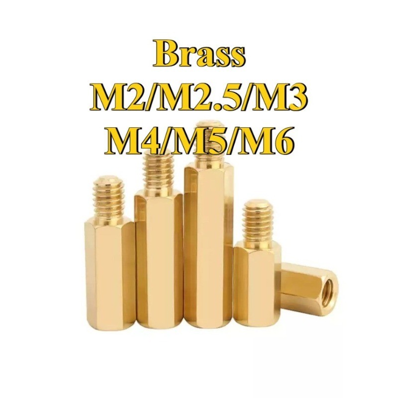 หกเหลี่ยมแยกคอลัมน์รอบ knurled คอลัมน์หกเหลี่ยมคอลัมน์ทองแดงคอลัมน์คู่ผ่านคอลัมน์ DIY ชุด M2-M6 GZ-M