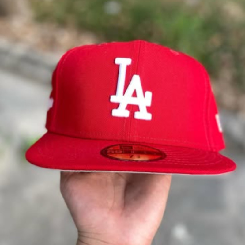 ใหม่ ERA 59FIFTY MLB LOS ANGELES DODGERS 50TH ANNIVERSARY RED UV FITTED CAP [ใหม่] แฟชั่นผู้ชายและผู
