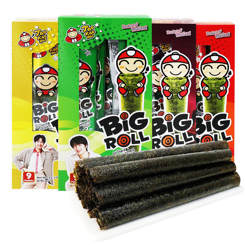 T Thailand นําเข้า Boss Seaweed Roll Pack ของว่างนักเรียน สาหร่ายแบบสบาย ๆ ทันที อาหารย่างกรอบ Seaw2
