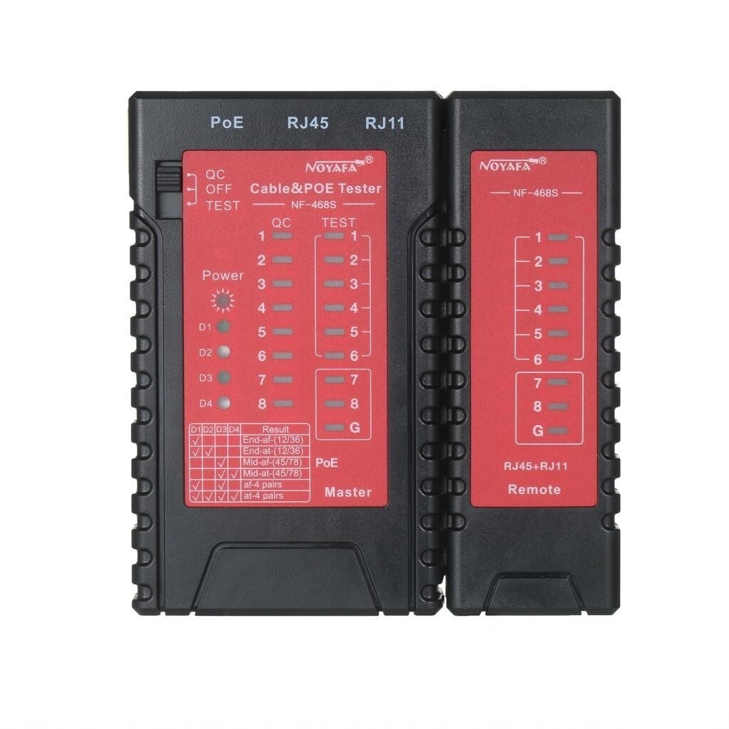 ADBEN RJ45 RJ11 Network Cable & PoE Tester Telephone Line Lan Ethernet for Cat5/5e/6/6aUTP/STP Cat36