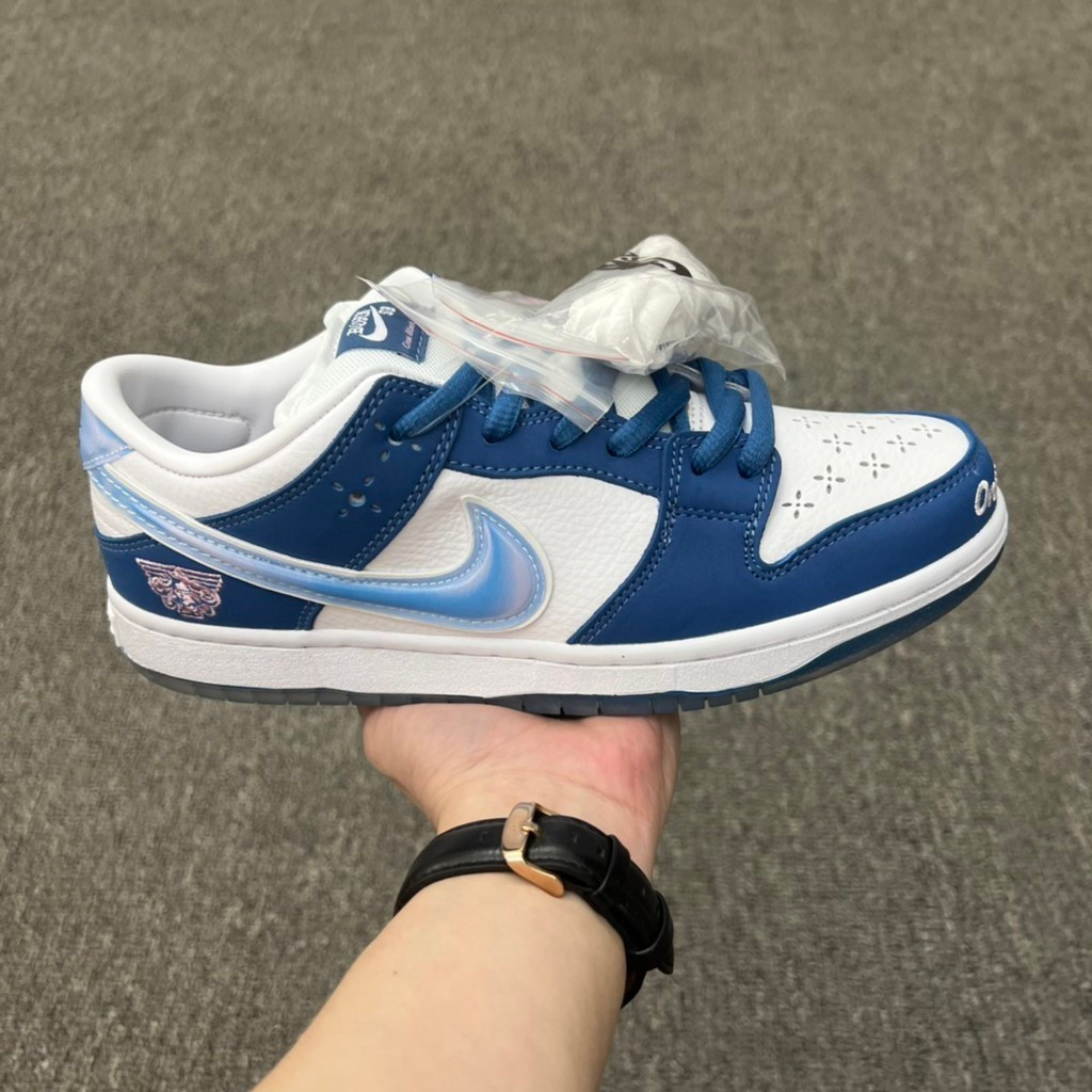 Nike Born x Raise Buckle Basketball SB < Launch Date} รองเท้าบาสเก็ตบอลกลางแจ้งคุณภาพสูงรองเท้าเทนนิ