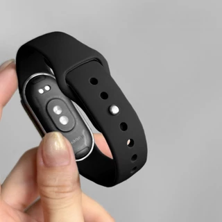 สายรัดข้อมือซิลิโคนกีฬาอ่อนสำหรับ for Xiaomi Mi Band 10 9 8 NFC ยาง Polos สายรัดข้อมือ Warna สำหรับ for Miband 10 9 8