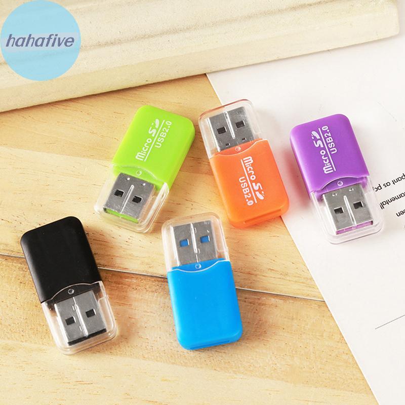 HAHA ใหม่ Mini Memory Card Reader USB 2.0 อินเทอร์เฟซ Micro SD TF Flash อะแดปเตอร์แบบพกพาคุณภาพสูงสํ